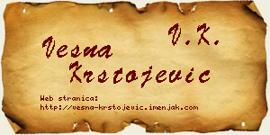 Vesna Krstojević vizit kartica